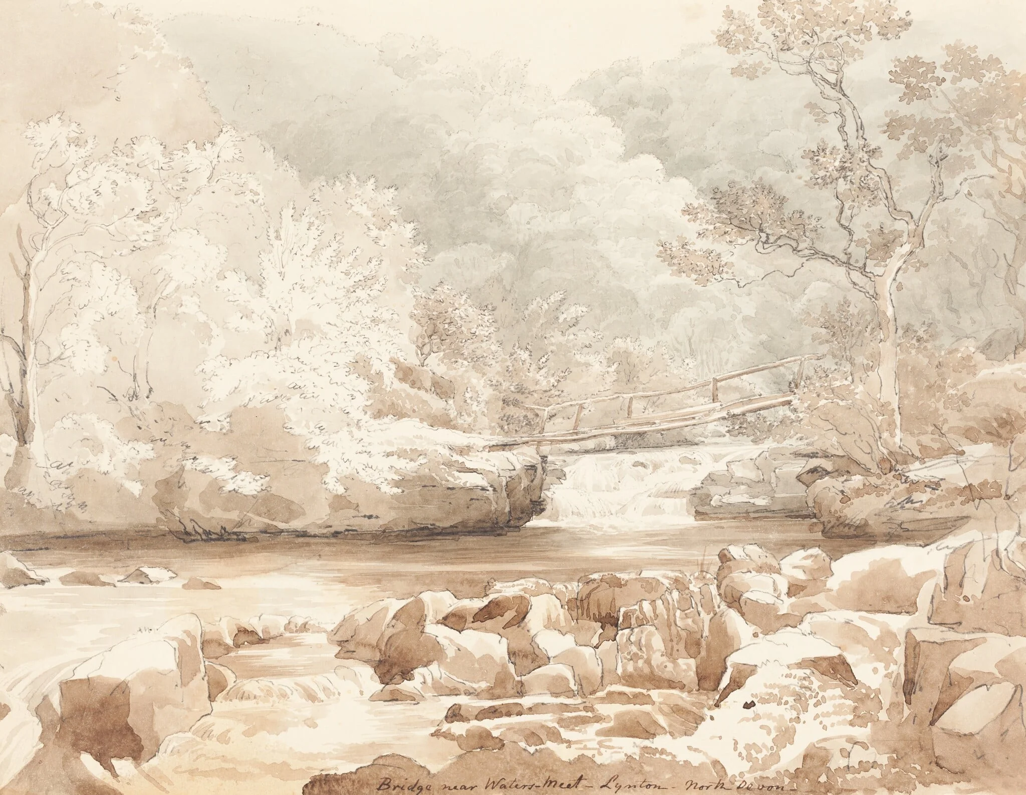 Bridge Near Waters-Meet, Lynton, North Devon, detail