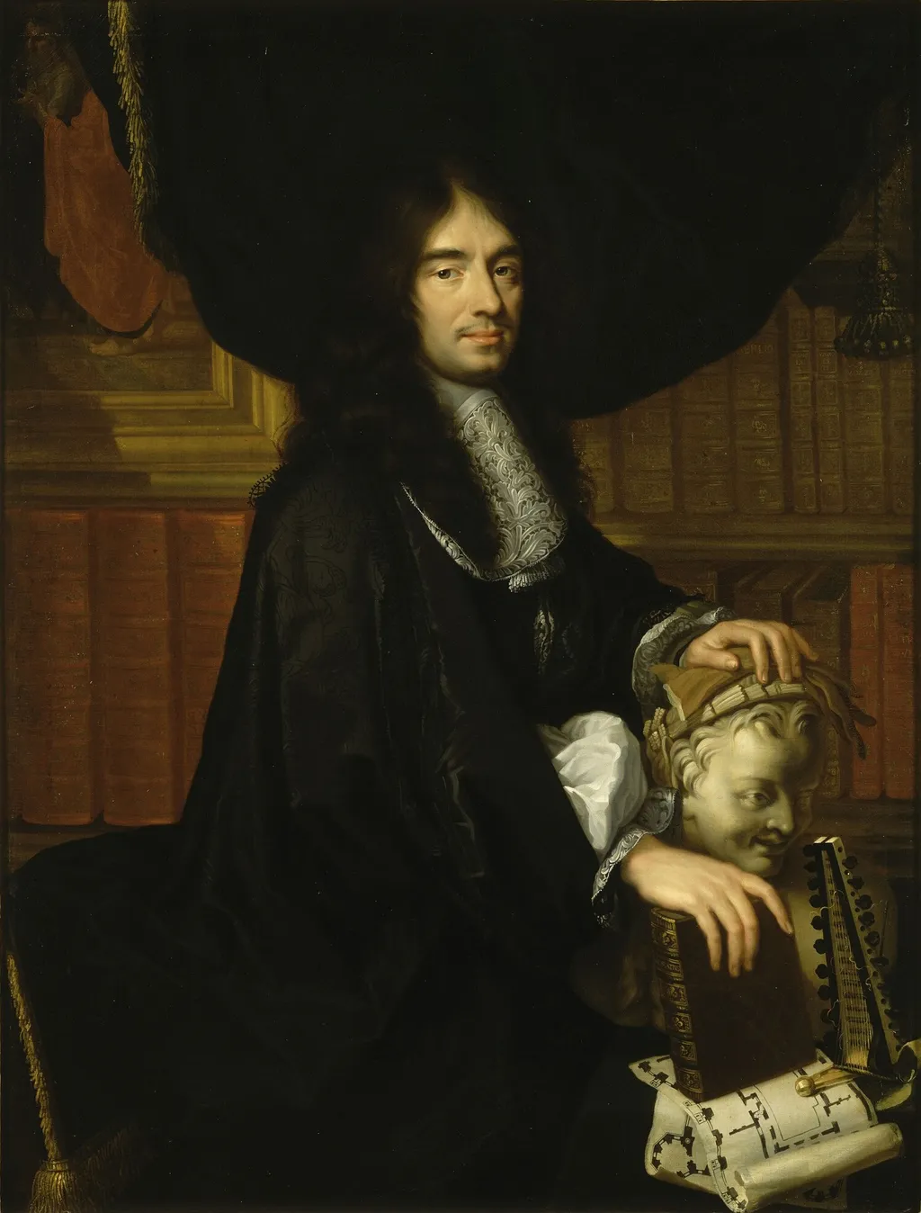 Portrait of Charles Perrault, by Philippe Lallemand, oil, 1672