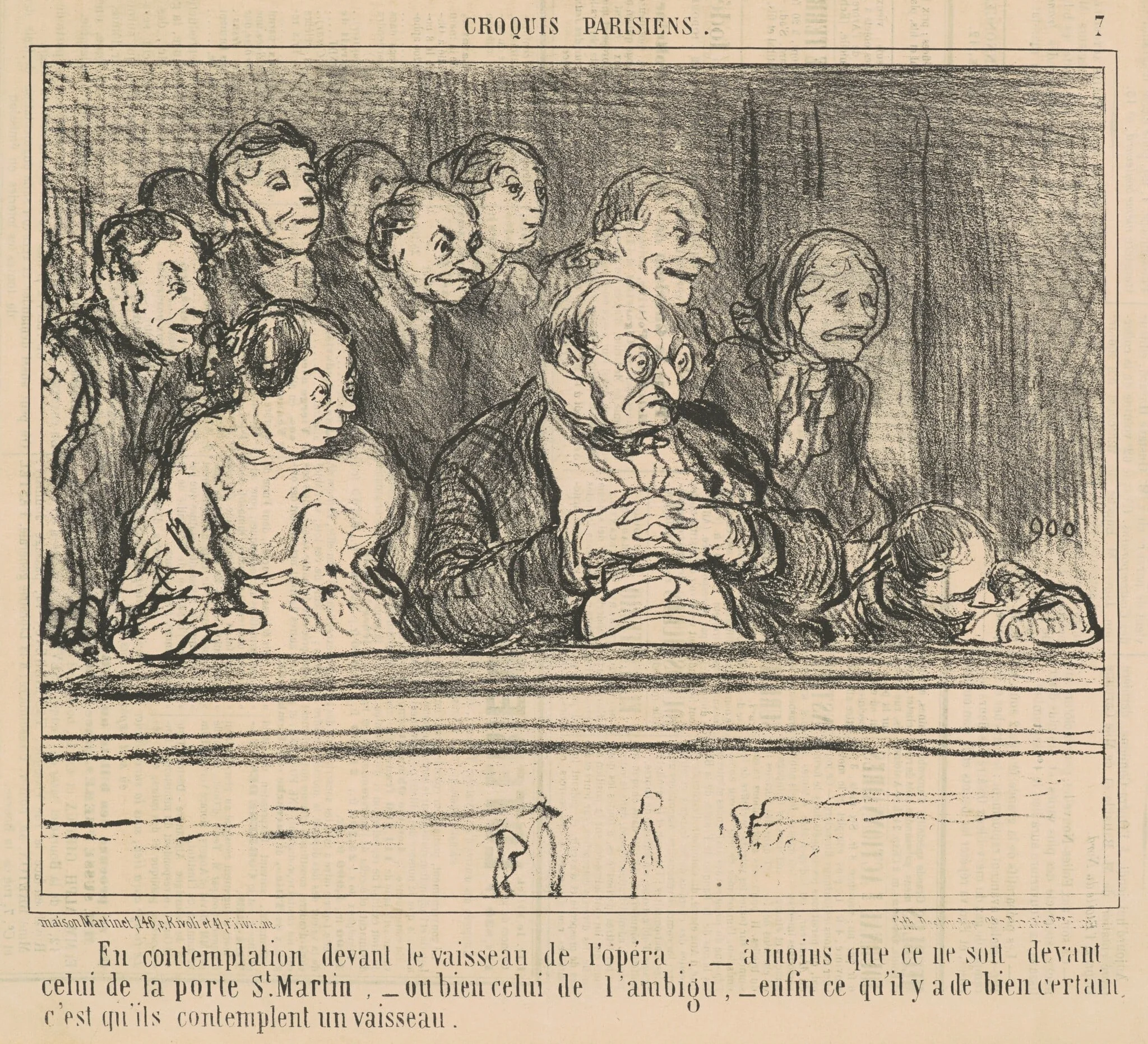 En contemplation devant le vaisseau de l'opera, detail