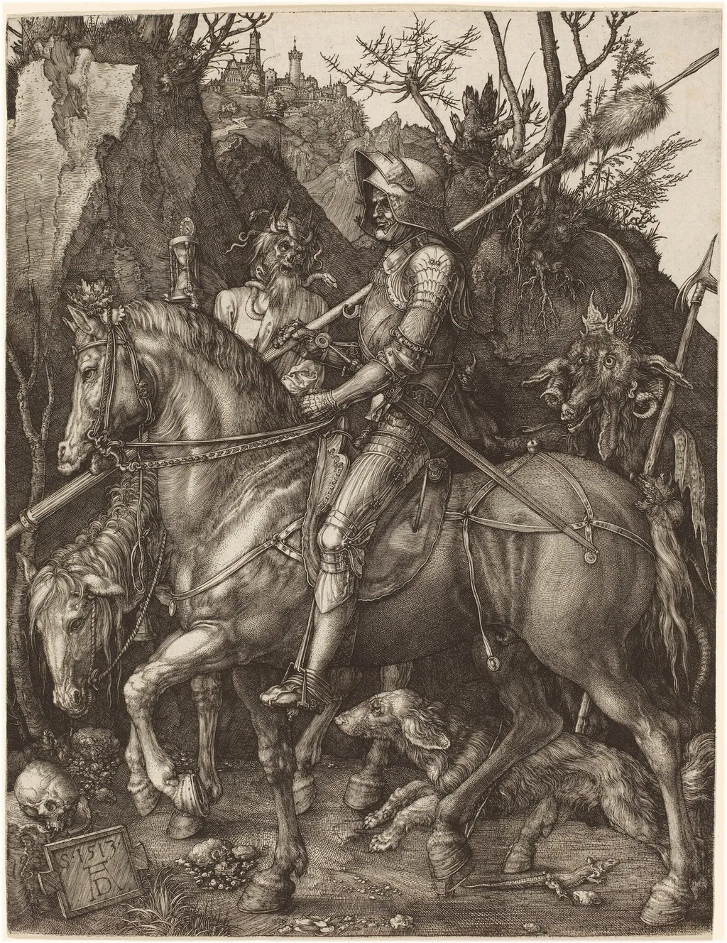 Knight, Death and Devil, by Albrecht Dürer, ink, 1513