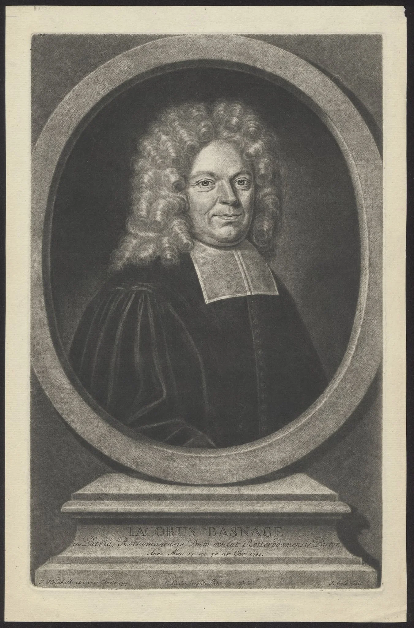 Portrait of Jacobus Basnage, Walloon minister and historian, detail