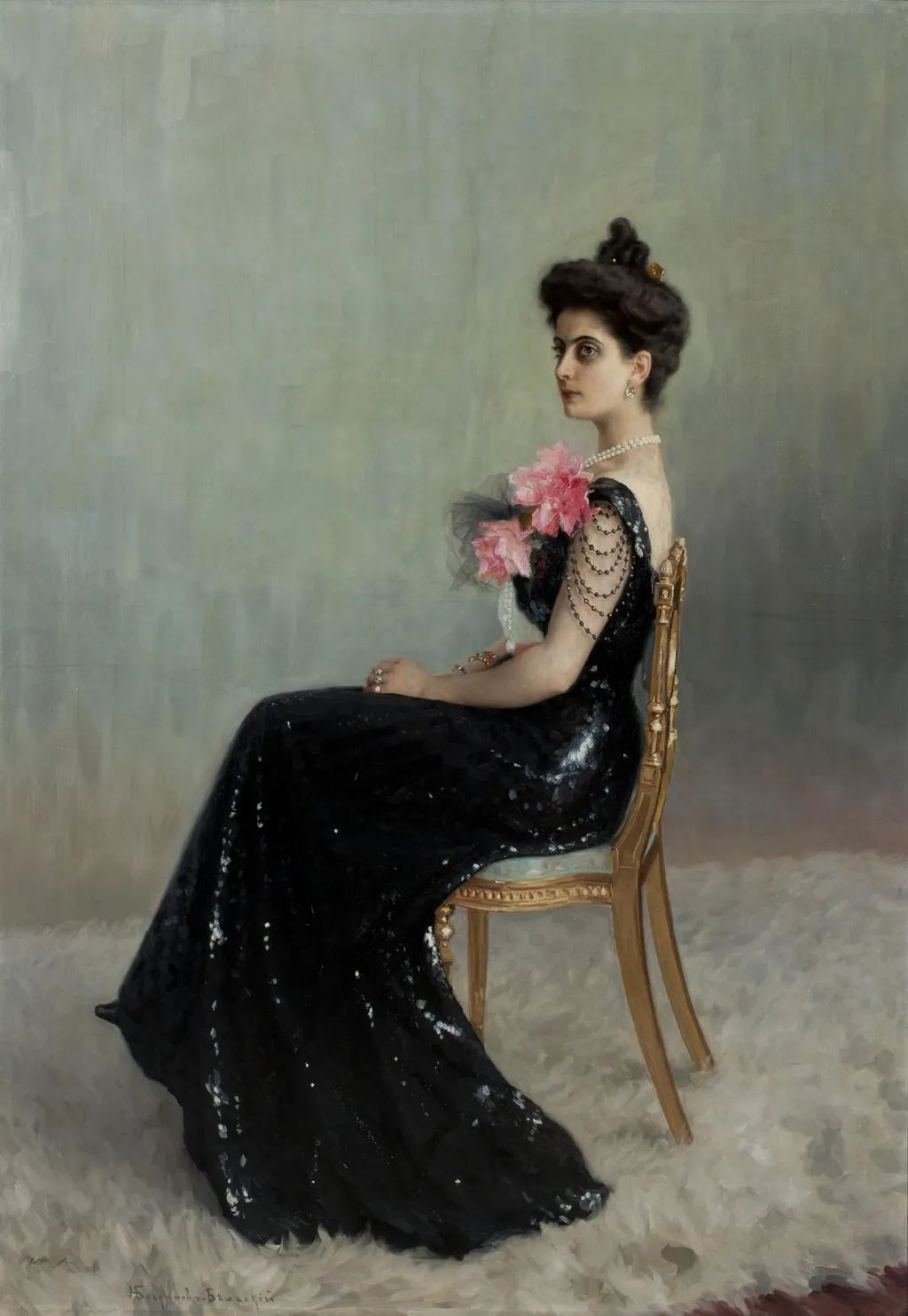 Portrait of Princess Maria Abamelek-Lazareva, by Nikolay Bogdanov-Belsky, oil, 1900