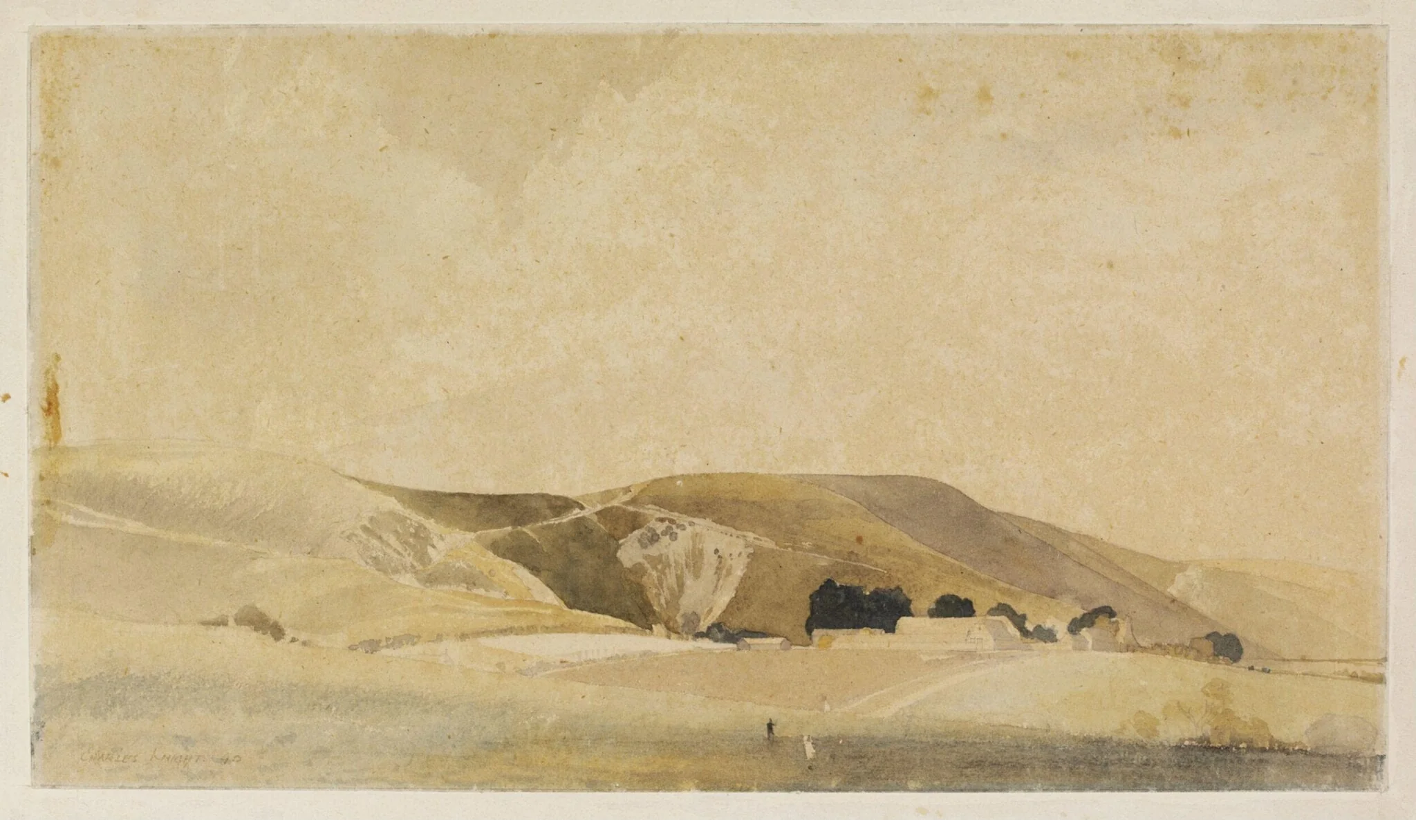 The Southdown, Underhill Road: Porching Farm from Fulking, detail