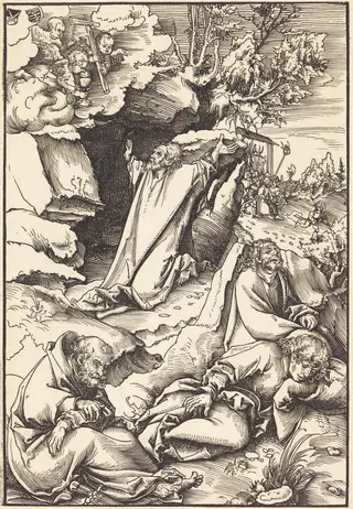 Christ on the Mount of Olives, by Lucas Cranach the Elder, ink, 1509