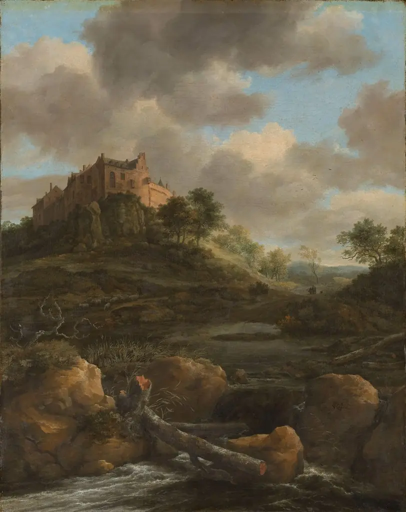 Bentheim Castle, by Jacob van Ruisdael, oil, 1650