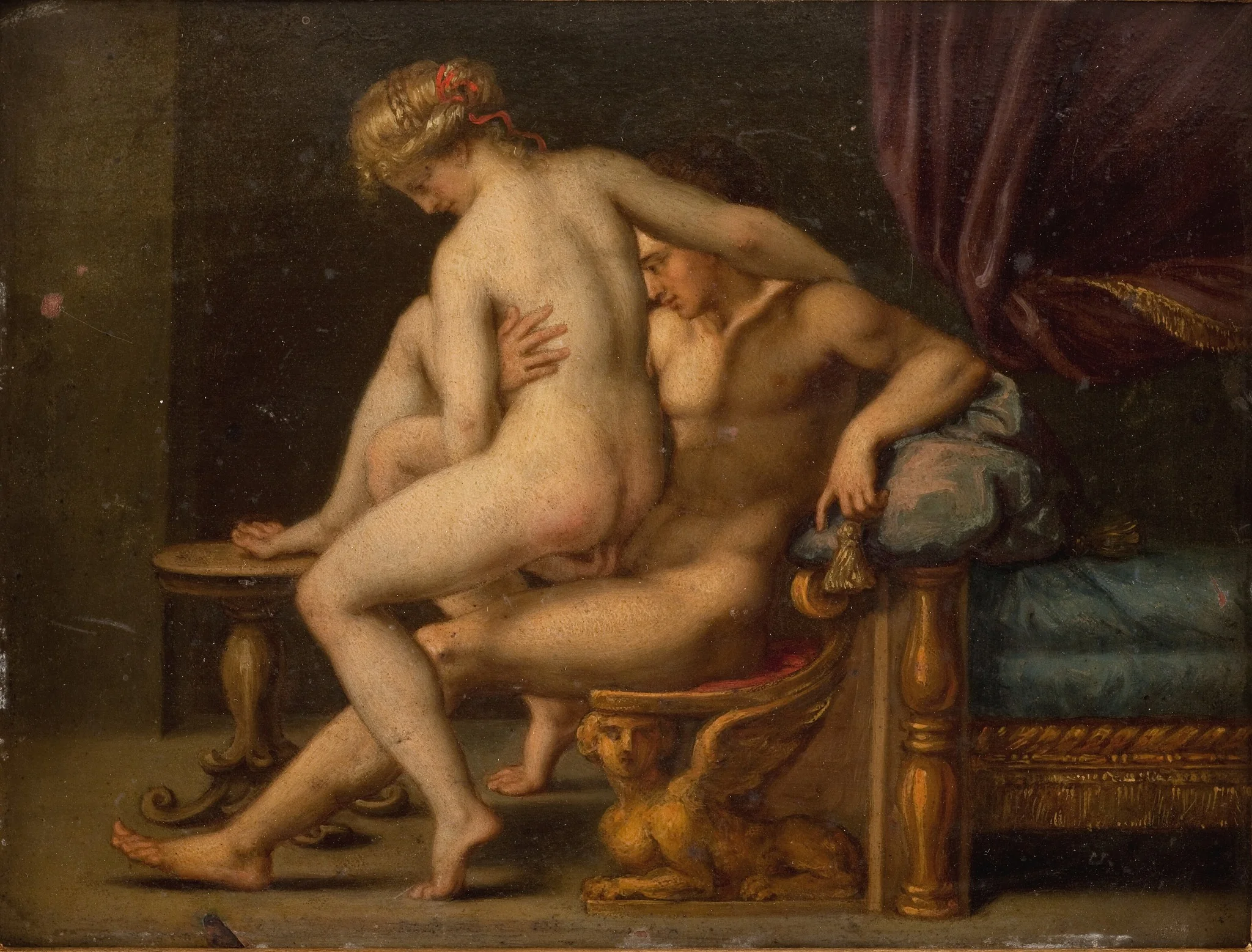 Nuditet med mand og kvinde, detail