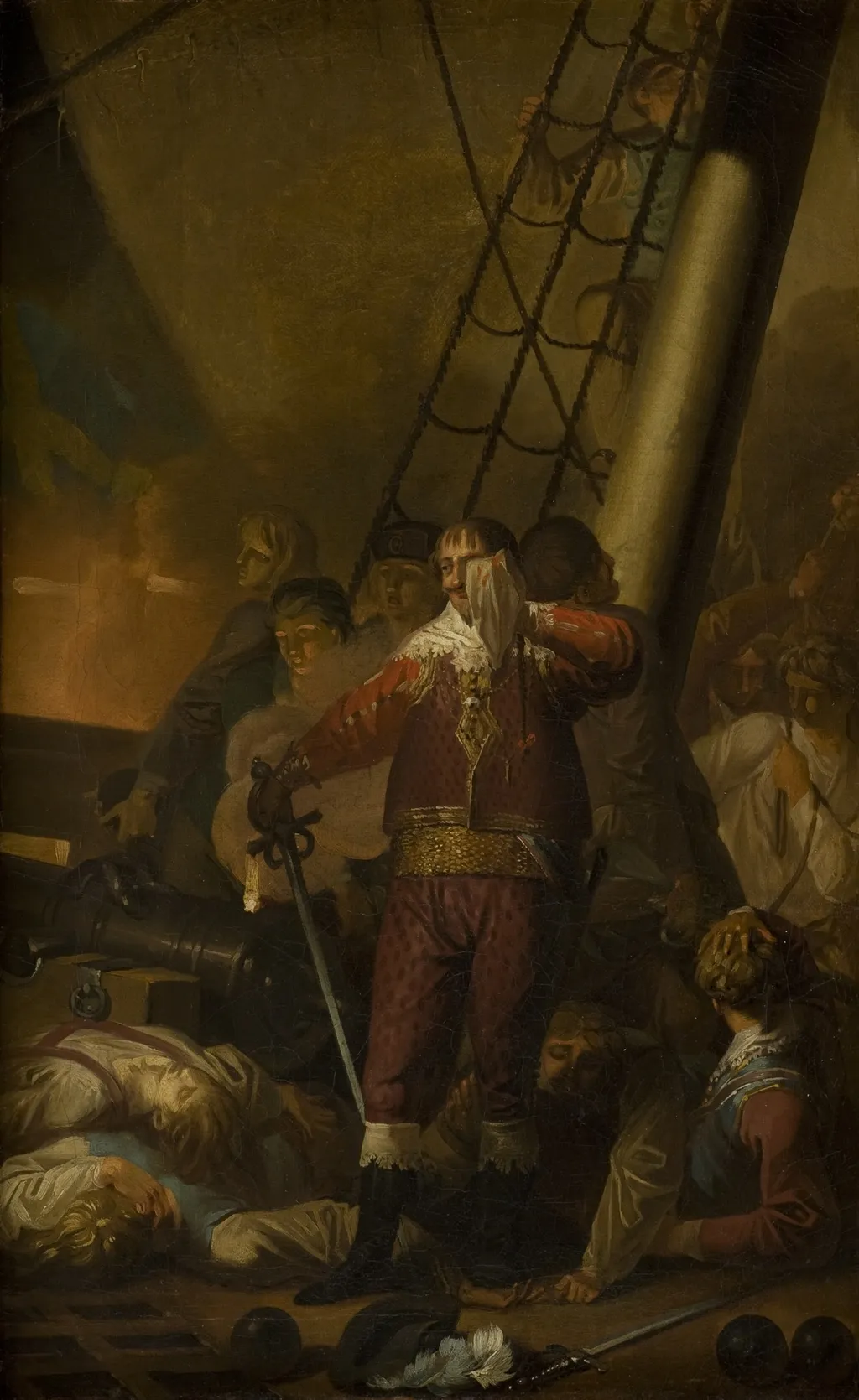 Christian IV Aboard his Flagship "The Trinity", by Nicolai Abildgaard, oil, 1792