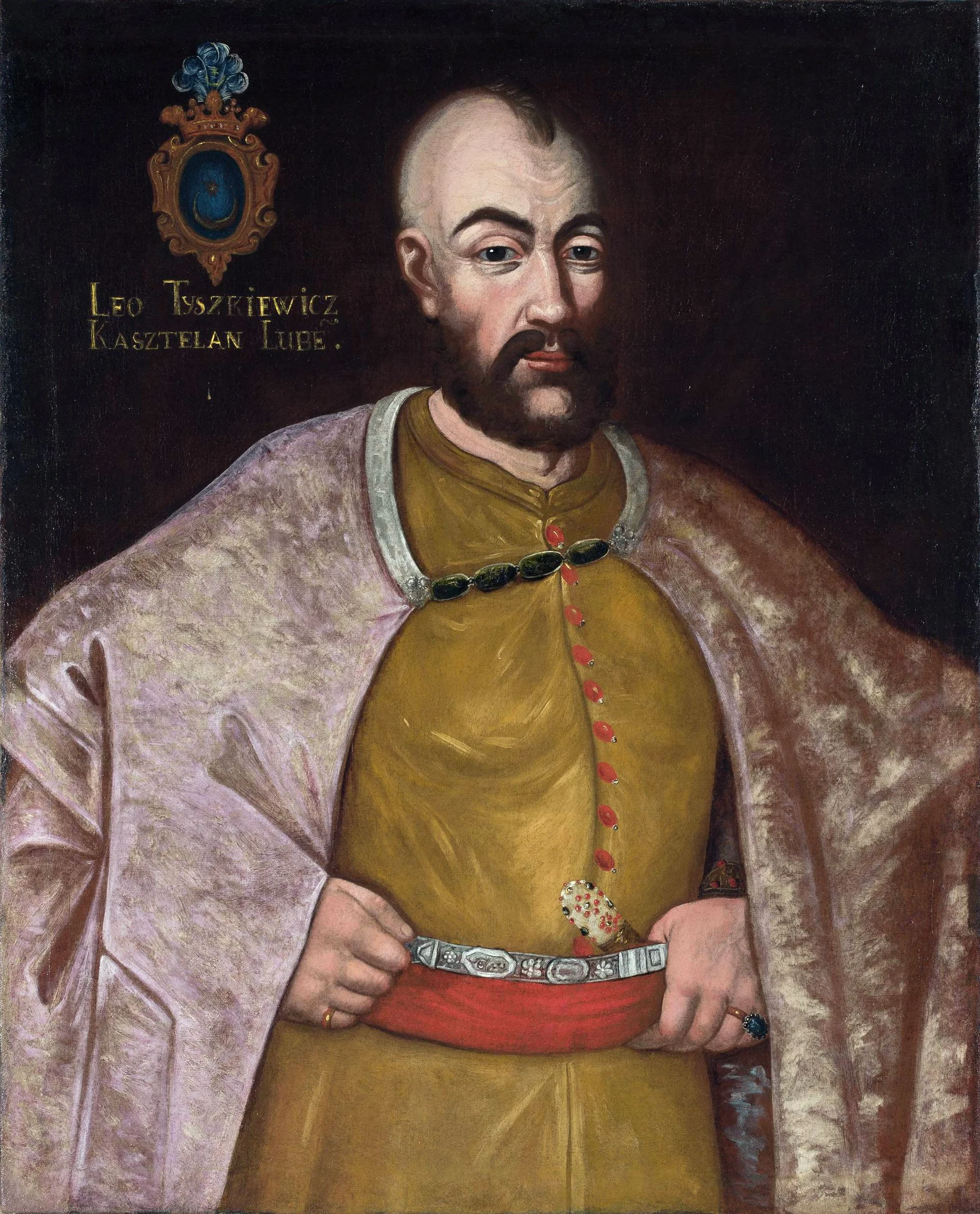 Portrait of Leo (Lew) Tyszkiewicz, Leliwa coat of arms (?–before 1515), castellan of Liubech (?), detail