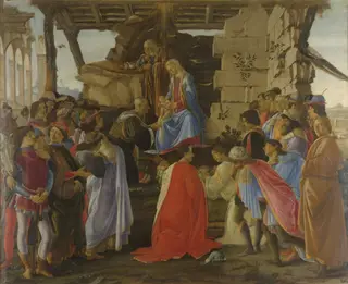 Adoration of the Magi, by Sandro Botticelli, tempera, 1475