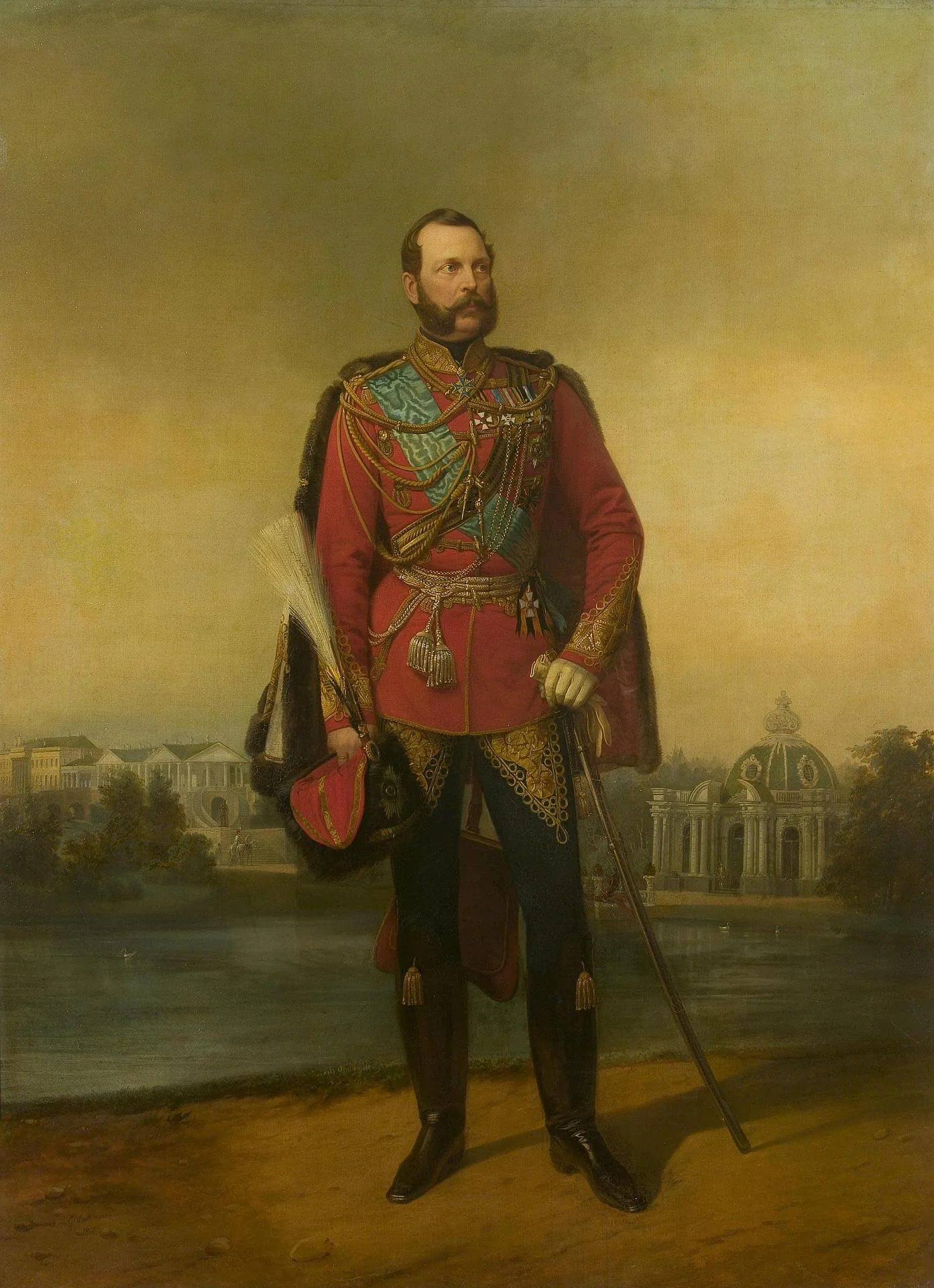Portrait of Emperor Alexander II, detail