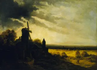 The Mill of Montmartre, by Georges Michel, oil, 1820