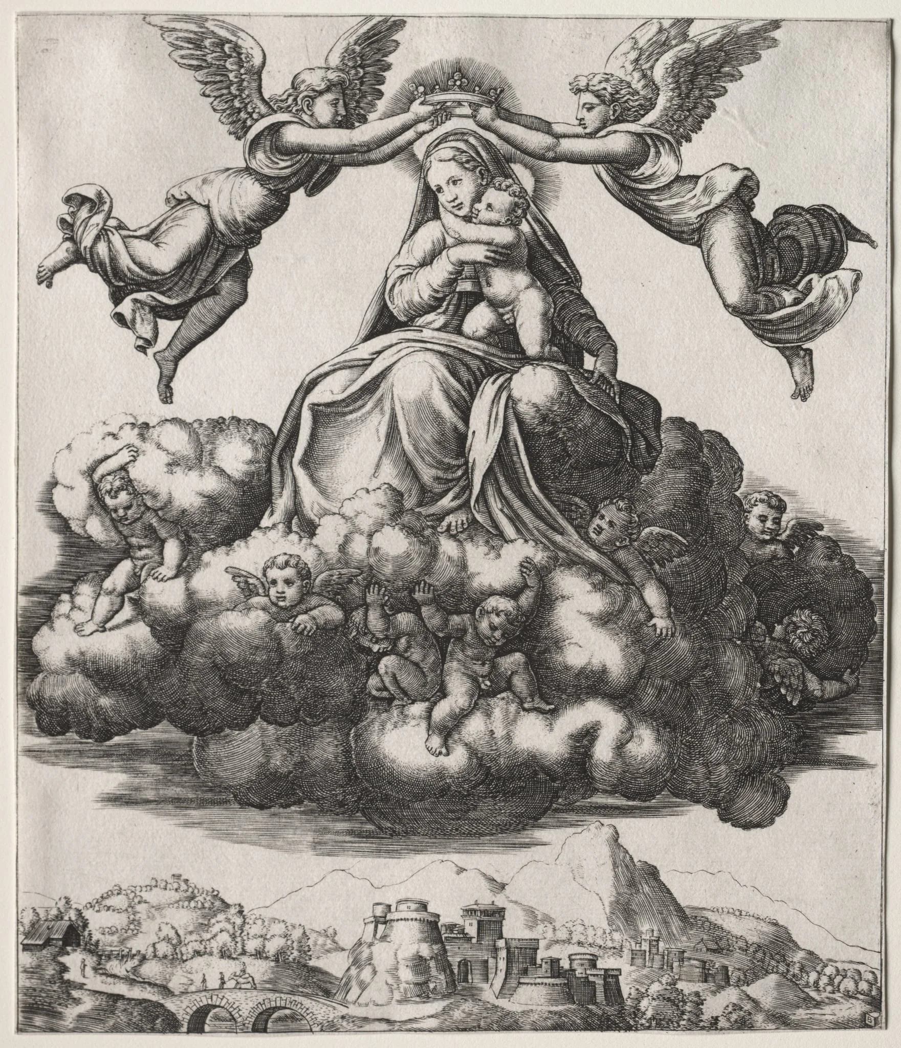 The Virgin in Glory, detail