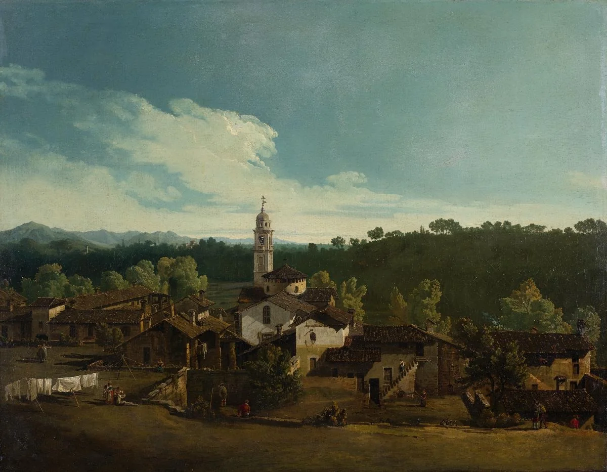 Veduta di Gazzada, detail