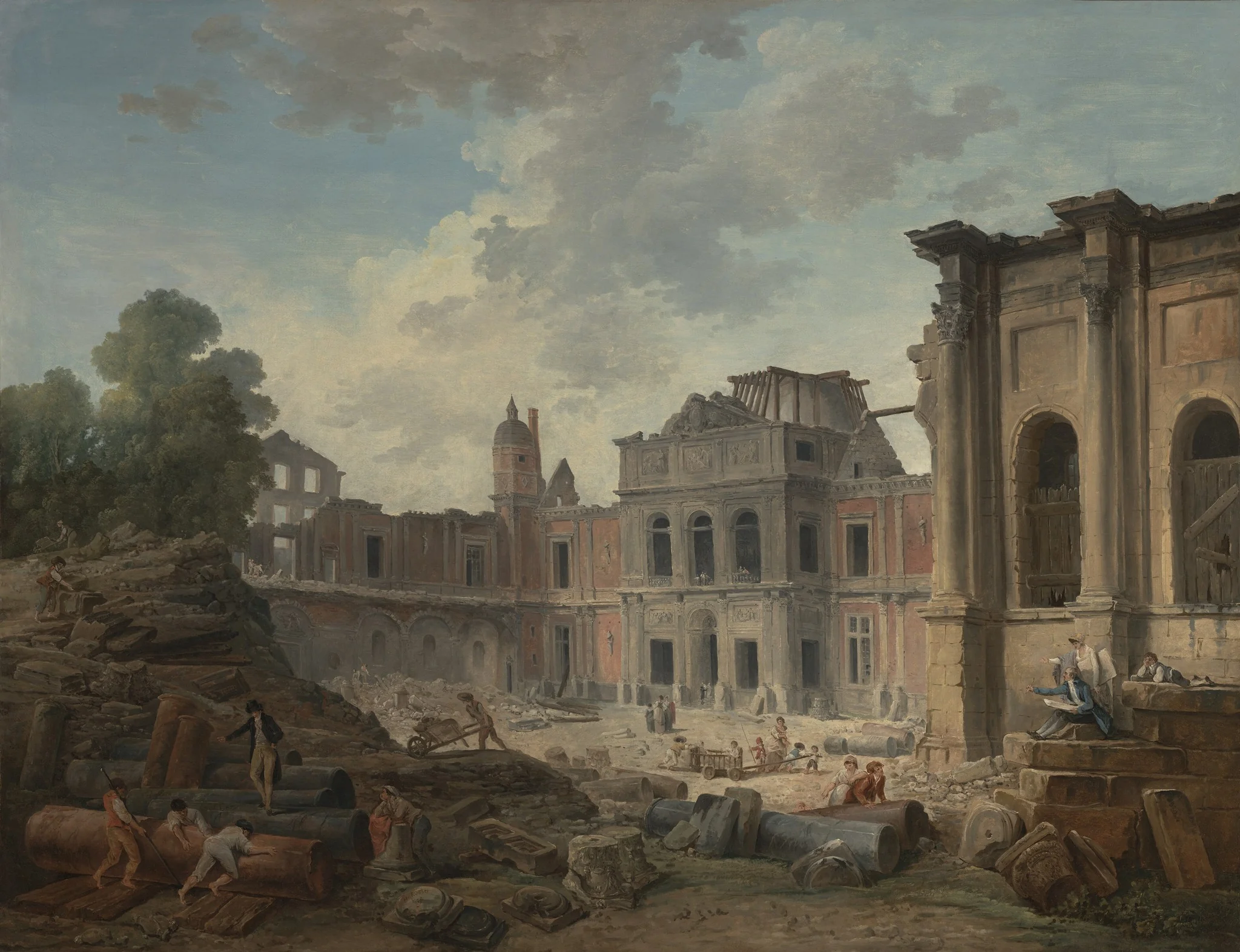 Demolition of the Château of Meudon, detail