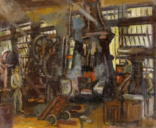 În uzină - studiu, by Iosif Iser, unspecified, 1850
