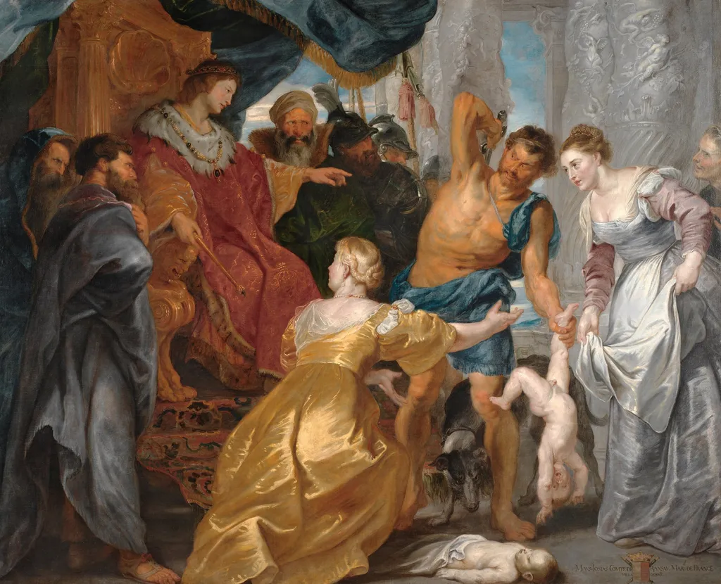 The Judgement of Solomon, by Peter Paul Rubens, oil, 1617
