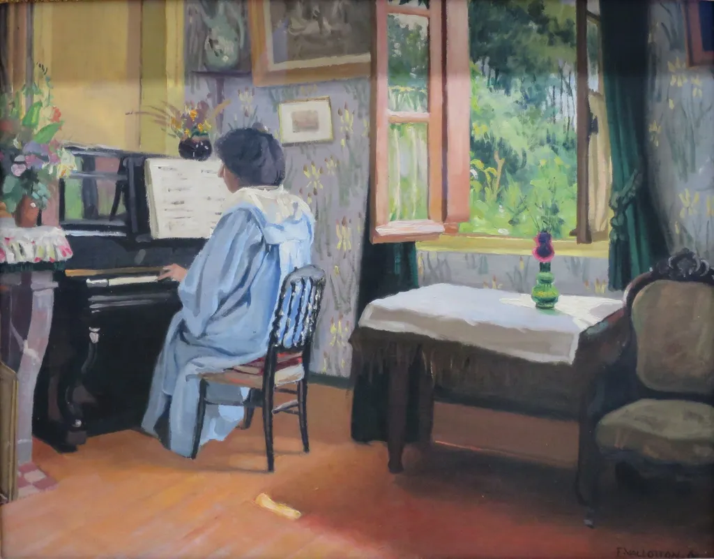 Woman at a Piano, by Félix Vallotton, oil, 1904