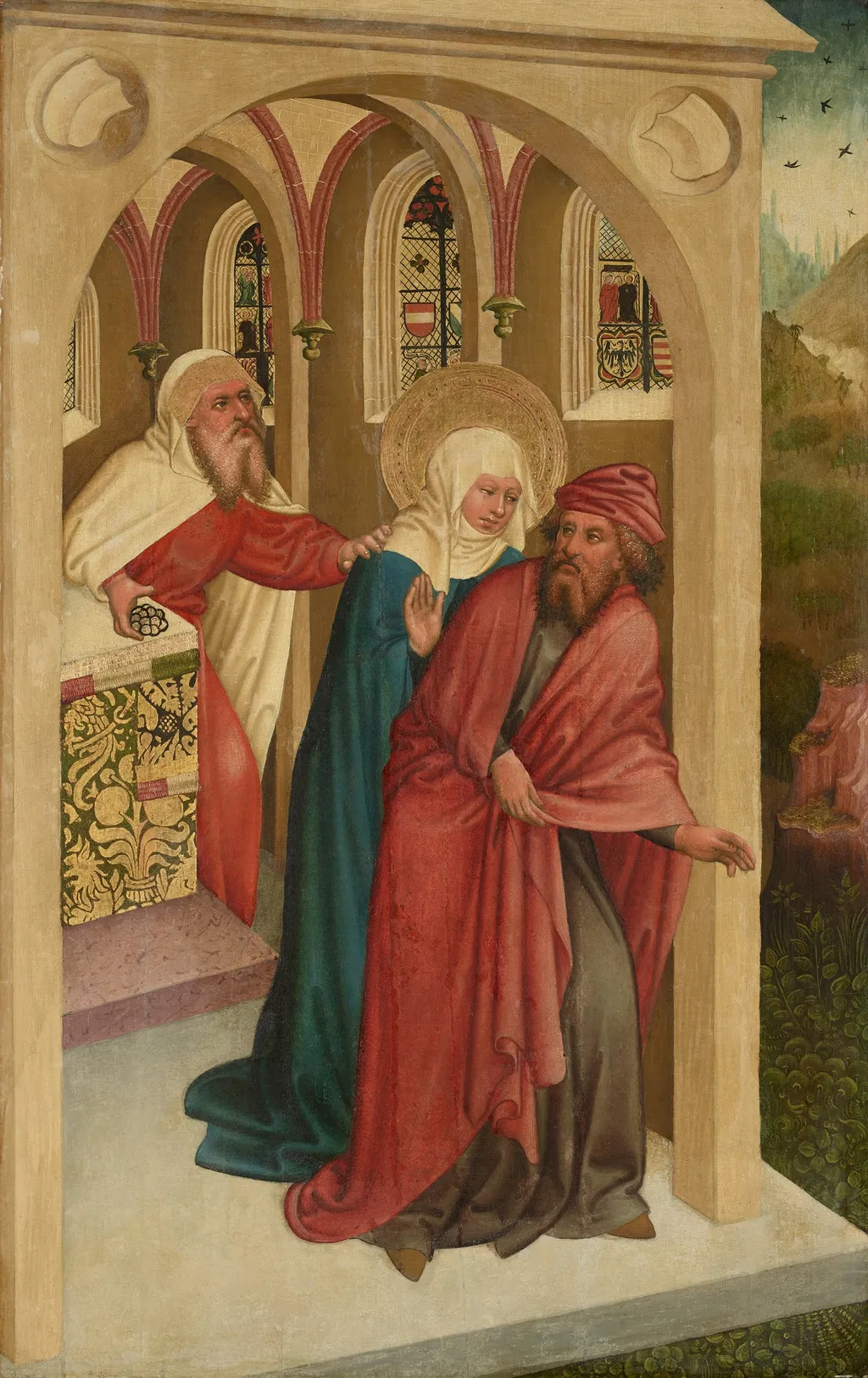 Zurückweisung des Opfers Joachims und Annas, by Meister des Albrechtsaltares zu Klosterneuburg, unspecified, 1437