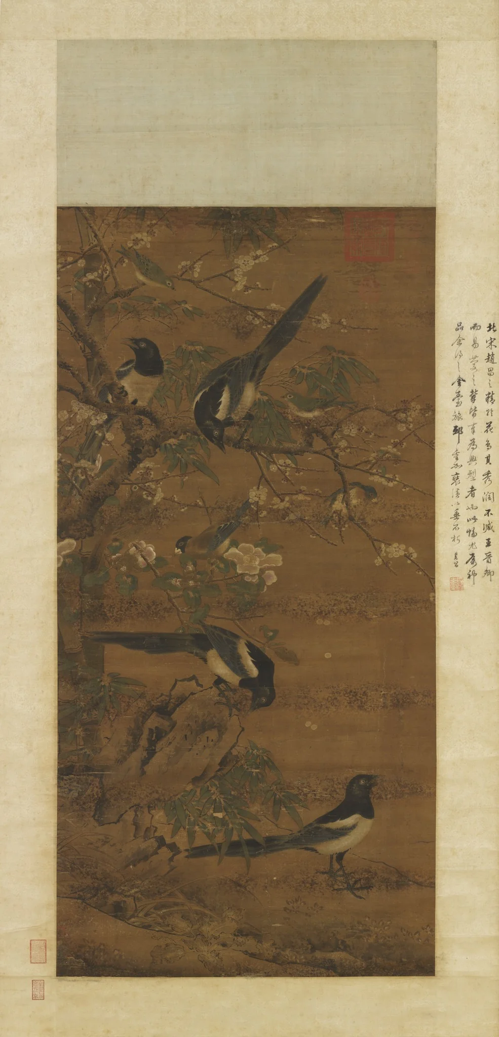 Four Magpies, detail