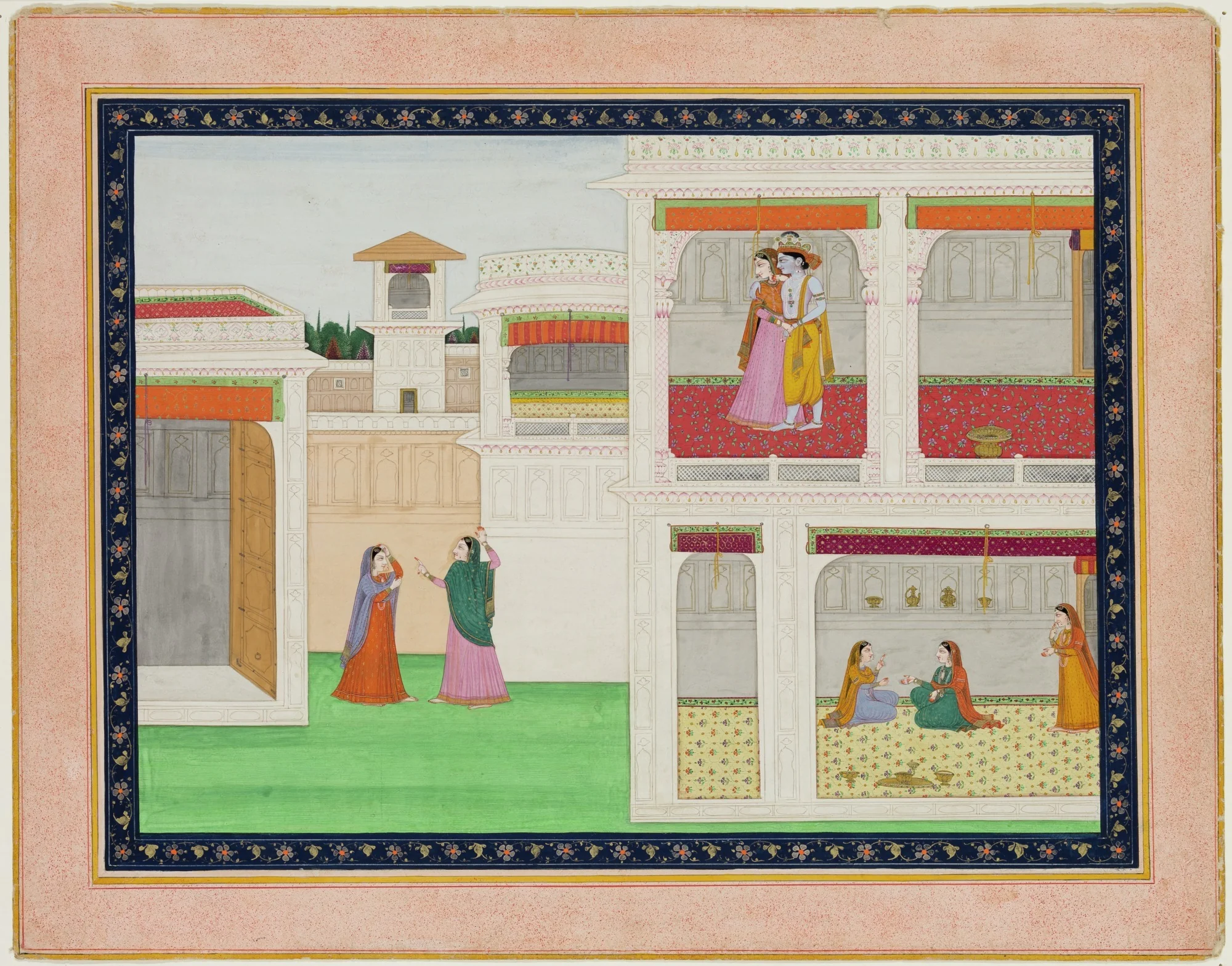 Story of Krishna and Radha, detail