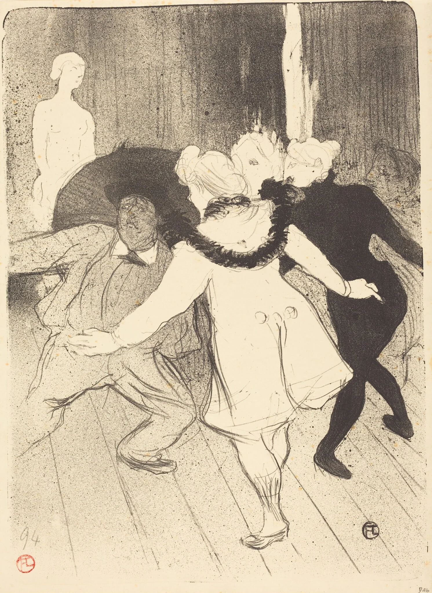 Folies-Bergere: The Censors of M. Prudhomme (Folies-Bergère: Les pudeurs de M. Prudhomme), detail