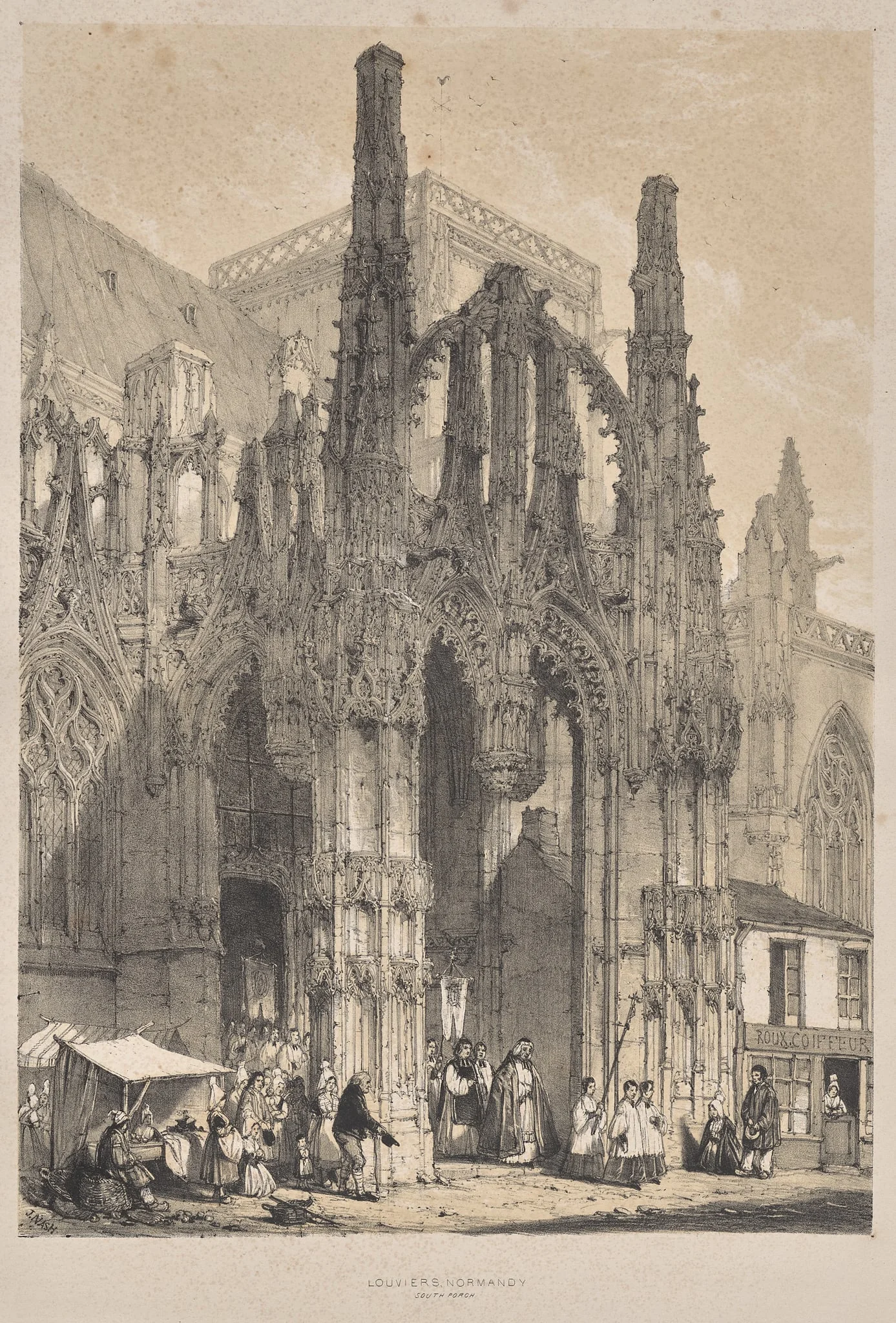 Architecture of the Middle Ages: Louviers, Normandy, South Porch, detail