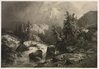 Storm in the Alps, by Alexandre Calame, 1804