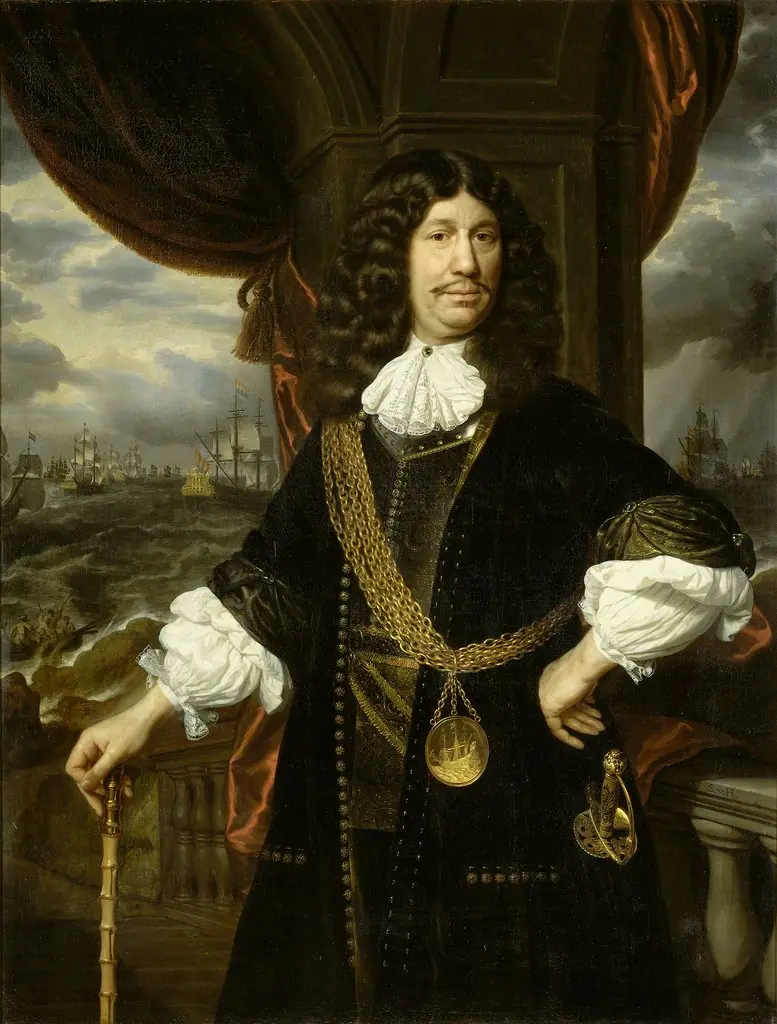 Portrait of Mattheus van den Broucke (1620-85), Governor of the Indies, with the gold chain and medal presented to him by the Dutch East India Company in 1670, by Samuel van Hoogstraten, oil, 1670