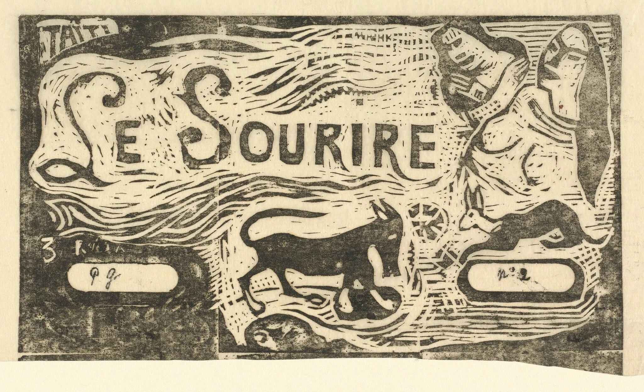Title Page for "Le Sourire" (Titre du Sourire), detail