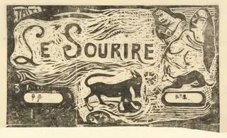 Title Page for "Le Sourire" (Titre du Sourire), by Paul Gauguin, ink, 1899
