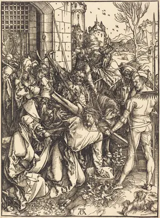 Christ Carrying the Cross, by Albrecht Dürer, ink, 1498