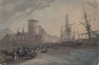 Leith, by Thomas Hearne, watercolor, 1750