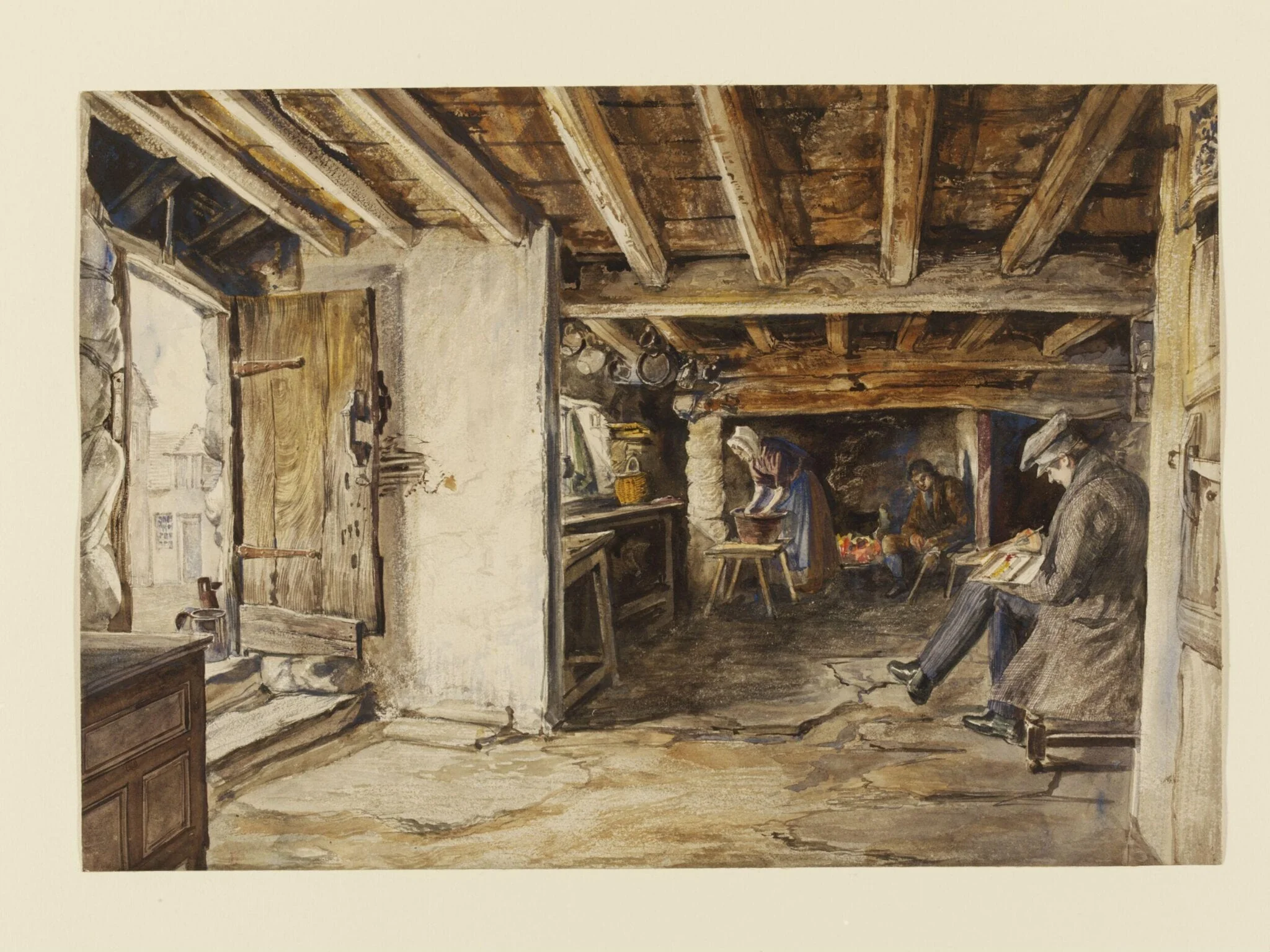 Interior of a cottage, North Wales, detail
