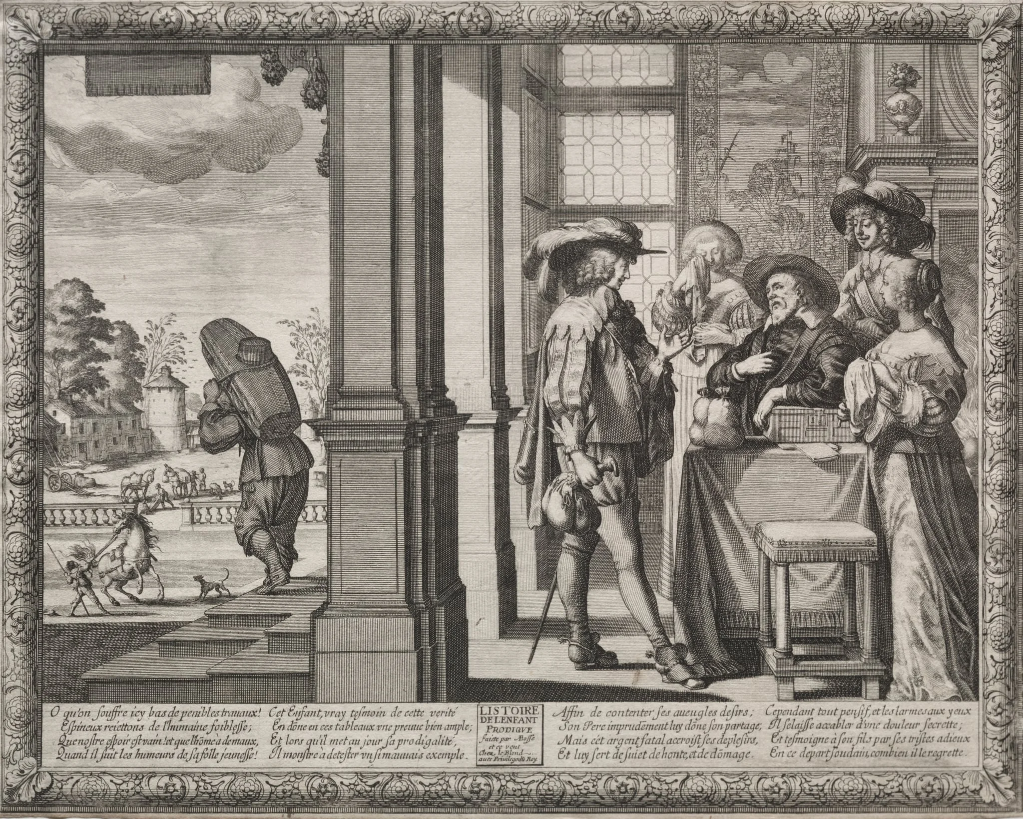 The Prodigal Son: The Prodigal Bidding His Parents Farewell, detail