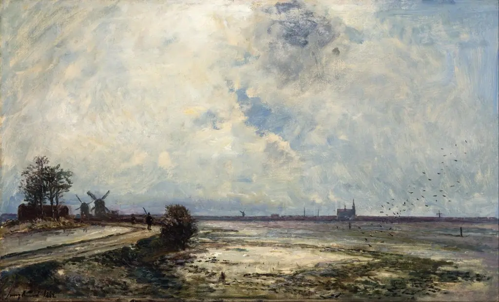 Dutch Landscape, by Johan Jongkind, oil, 1862