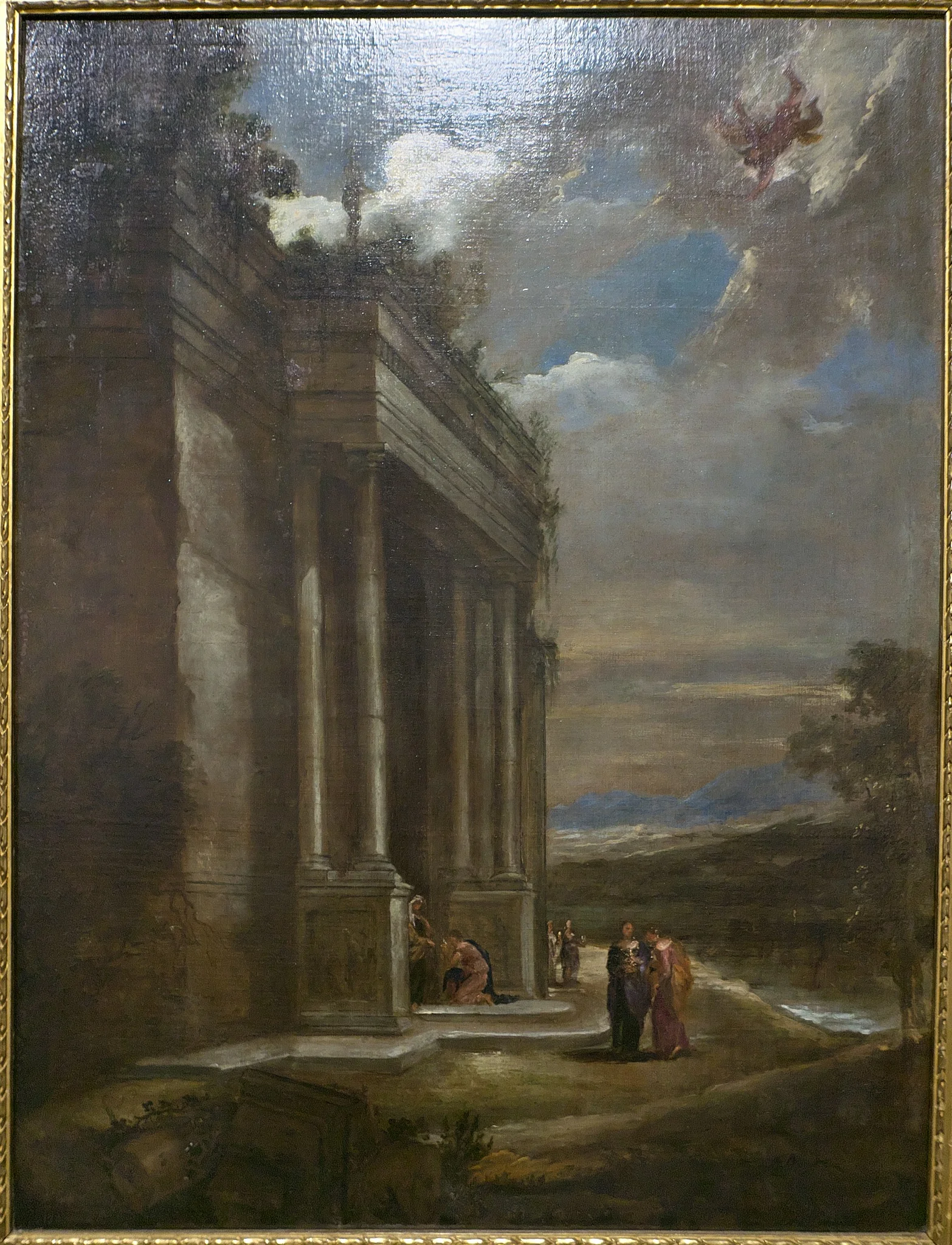 Paisaje con Mercurio y Herse, detail
