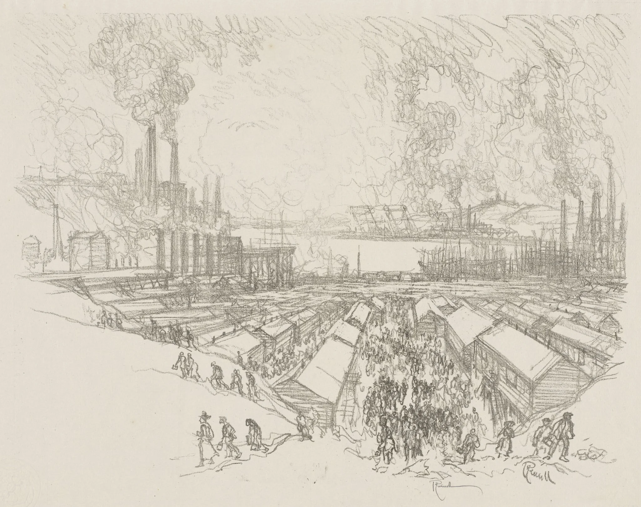 English War Work: Five O'Clock, detail