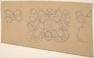 Study for a Border Design [verso], by Charles Sprague Pearce, graphite, 1894