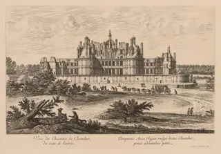 Vue du Château de Chambord, du côté de l'entrée, by Israël Silvestre, 1678