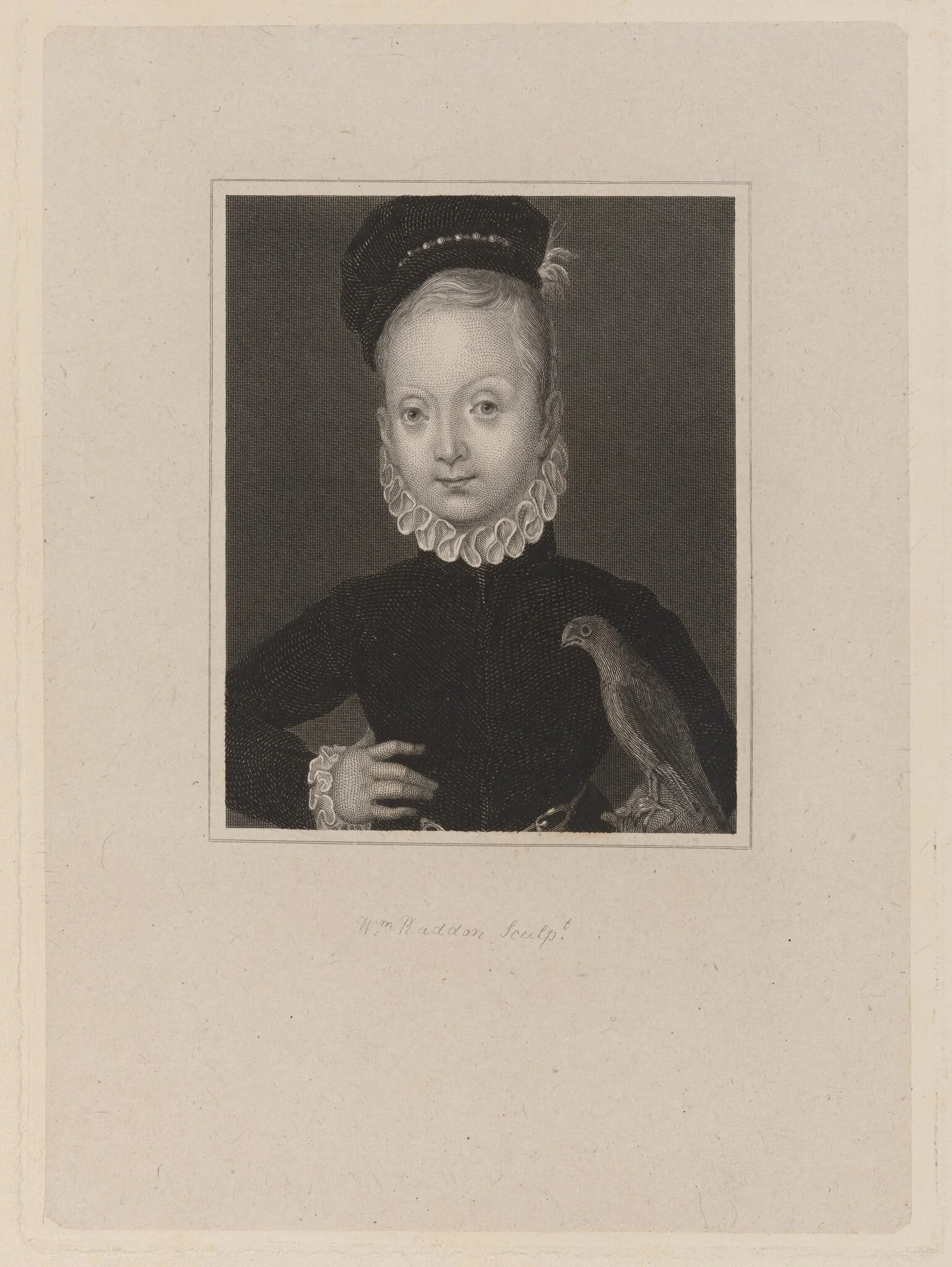 Portrait of Boy with Falcon, detail