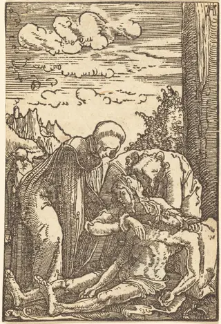 The Lamentation of Christ, by Albrecht Altdorfer, ink, 1513