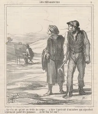 En v'la un qu'est un drole de corps ..., by Honoré Daumier, ink, 1864