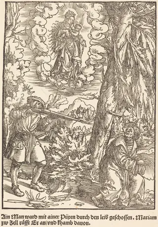 Ain Man ward mit ainer Puren ..., by Master of the Miracles of Mariazell, ink, 1503