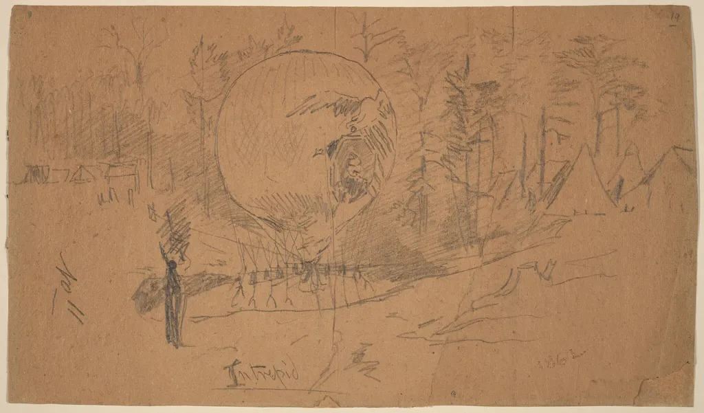 Intrepid [recto], by Winslow Homer, graphite, 1862