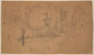 Intrepid [recto], by Winslow Homer, graphite, 1862