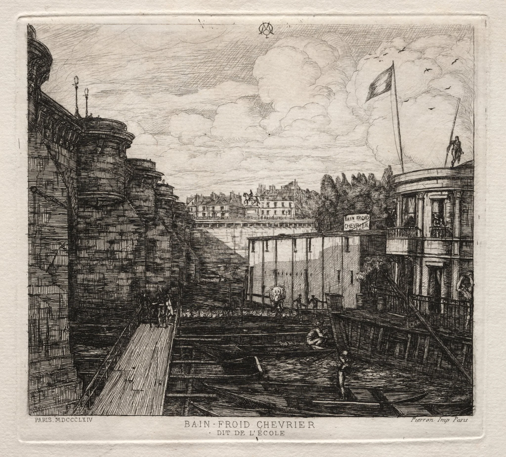 Chevrier's Cold Bath Establishment, Paris, detail
