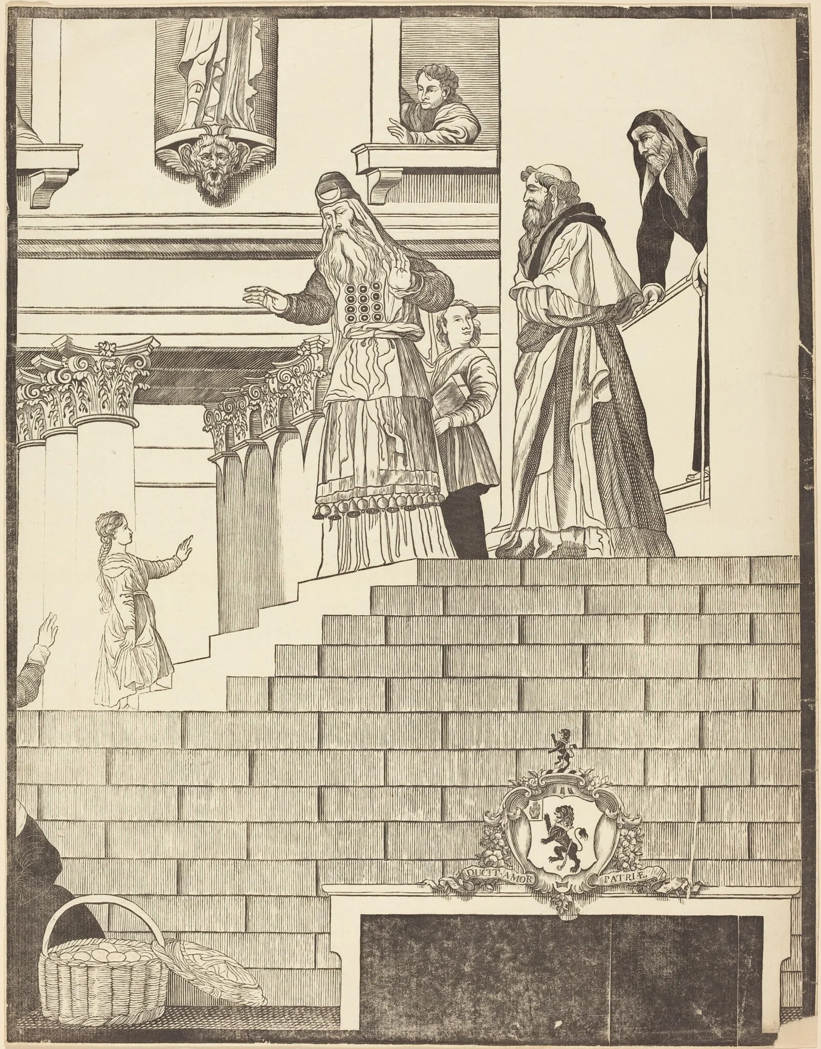 Presentation of the Virgin in the Temple [right plate], detail