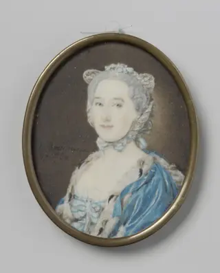 Portret van een vrouw, by Daniël Bruyninx, ivory, 1764