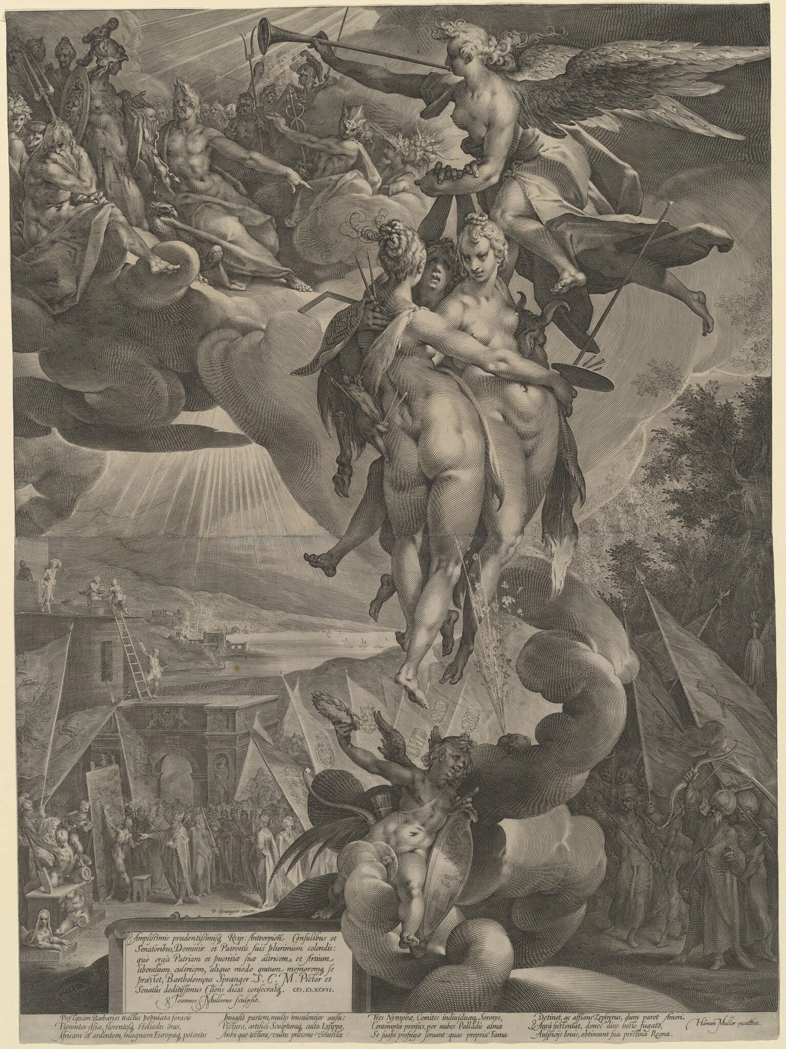 The Apotheosis of the Arts, detail