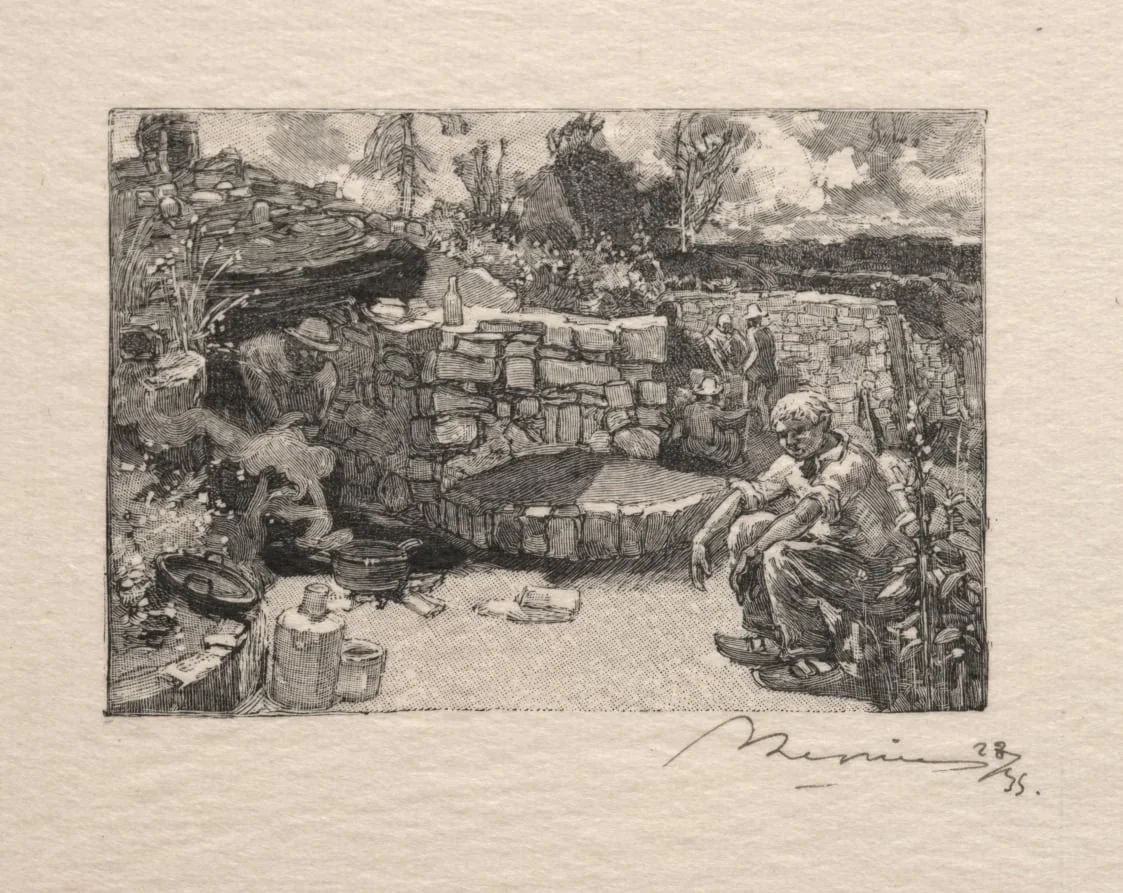 Une loge de carrier, detail